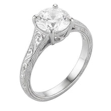 Antique Style Solitaire Round Old Natural Earth Mined Diamond Ring 1.50 Carats