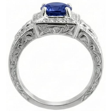 Antique Style Tanzanite And Natural Earth Mined DIAMOND ( NOT LAB GROWN )s Ring 2.79 Carats Wedding Jewellery