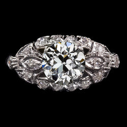 Antique Style Wedding Ring Round Old Cut Real Natural Earth Mined Diamond 6.50 Carats