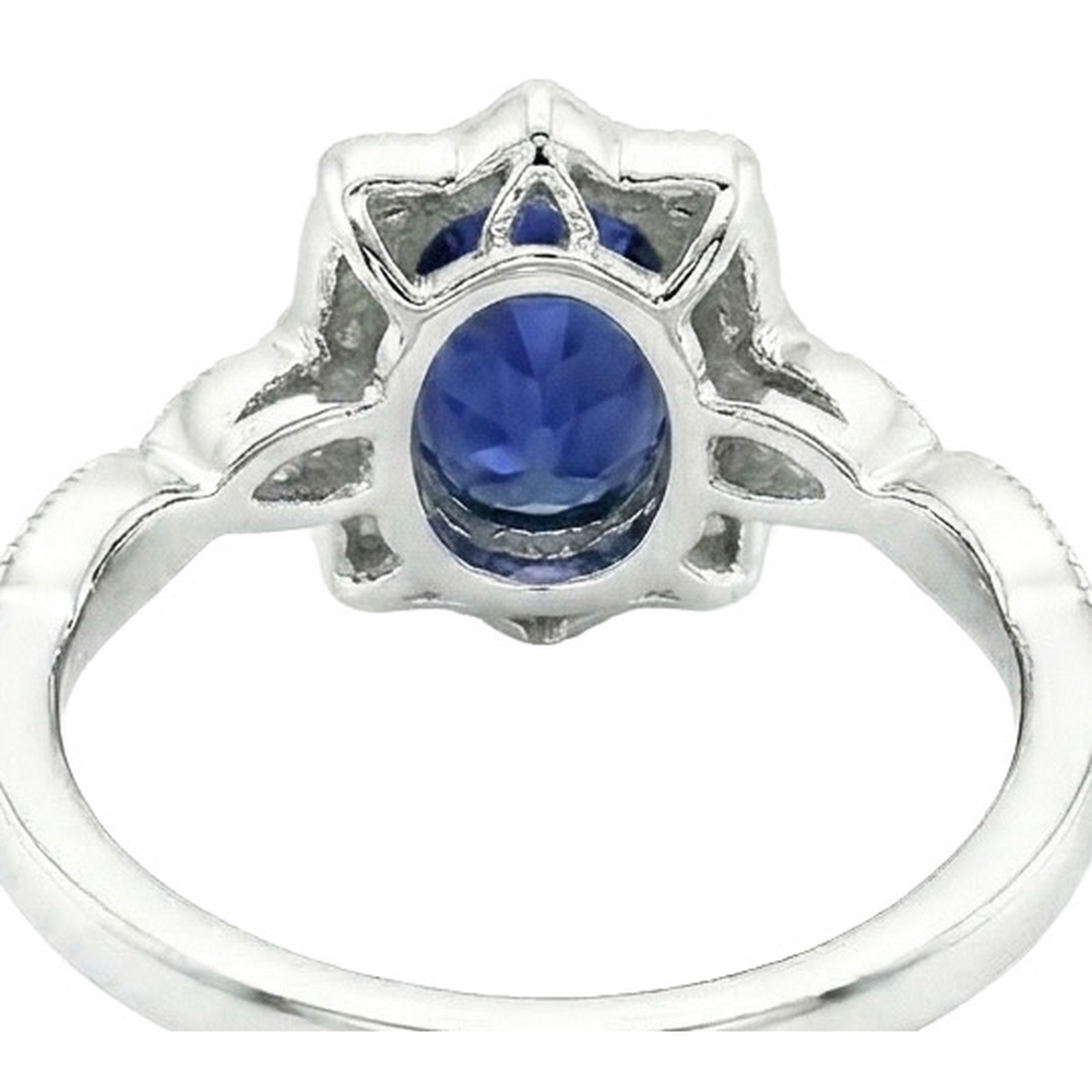 Antique Type Sapphire Natural Earth Mined Diamond Ring