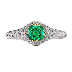 Handcrafted Fine Emerald Gemstone Ring 2 ct | HarryChadEnt