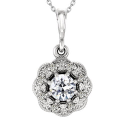 Diamond Antique Halo 2.50 ct in 14K White Gold