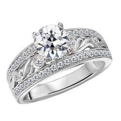 Custom Antique Cushion Brilliant Diamond Halo Setting Ring