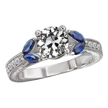 Genuine Brilliant Diamond Anniversary Ring 2 ct 14K White Gold – main view