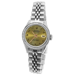 Arabic Dial Rolex Datejust Watch Natural Earth Mined Diamond Bezel Jubilee Ss Bracelet