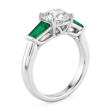 Art Deco Jewellery New Antique Cut Real Natural Earth Mined Diamond Emerald Ring Gold 14K