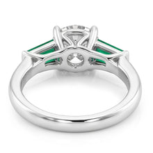 Art Deco Jewellery New Antique Cut Real Natural Earth Mined Diamond Emerald Ring Gold 14K