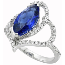 natural round sapphire 5.01ct ring profile view