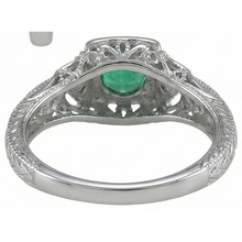Art Nouveau Jewellery New Round Cut Green Emerald Natural Earth Mined DIAMOND ( NOT LAB GROWN ) Ring