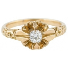 natural round diamond 0.50ct ring top view