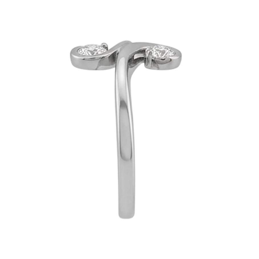 Art Nouveau Jewellery New Toi et Moi Two-Stone Natural Earth Mined DIAMOND ( NOT LAB GROWN ) Ring
