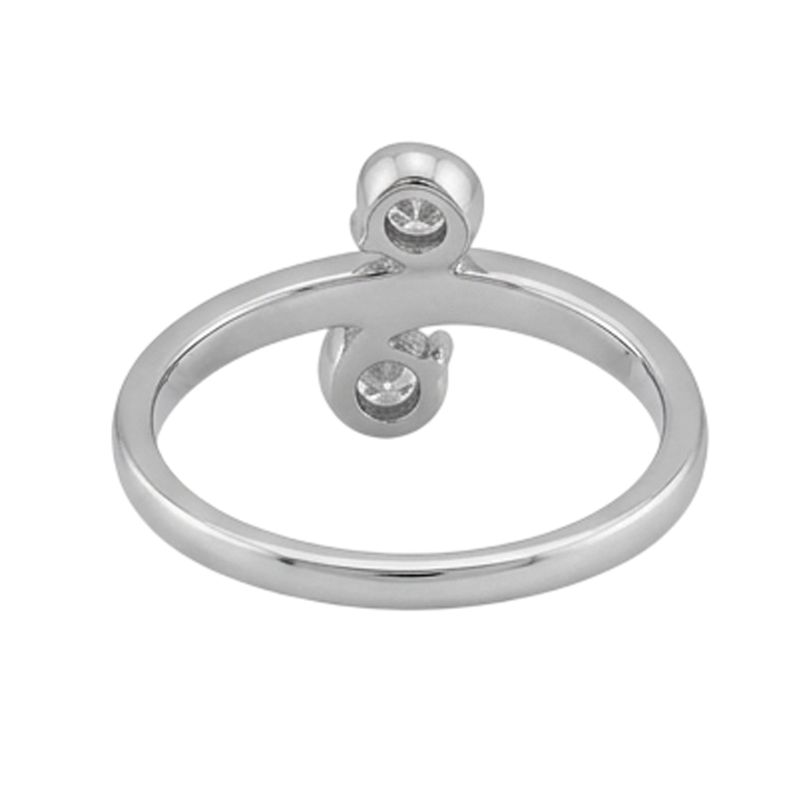 Art Nouveau Jewellery New Toi et Moi Two-Stone Natural Earth Mined DIAMOND ( NOT LAB GROWN ) Ring