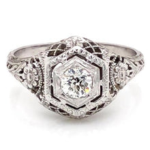 Art Nouveau Jewelry New Genuine Diamond Engagement Ring 1 Carat Filigree