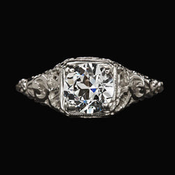 Art Nouveau Jewellery New Solitaire Wedding Ring Old Cut Natural Earth Mined Diamond