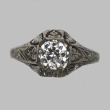 Art Nouveau Jewelry New Women Solitaire Old Cut Genuine Diamond Ring