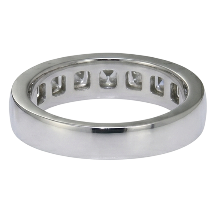 Asscher Cut Genuine Natural Earth Mined Diamond Wedding Band 3.50 Carats White Gold 14K Men's Ring