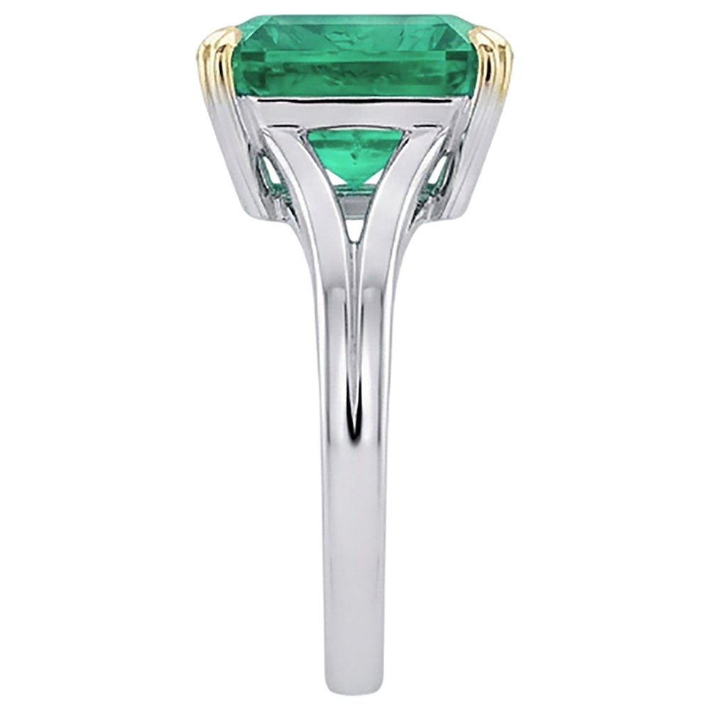 Exquisite Fine Emerald Precious Stone Ring 5 ct – top view