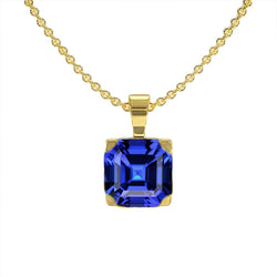Artisan 3-ct Cornflower Blue Sapphire Stone Pendant Necklace