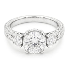 Authentic Anniversary Band Brilliant Diamond 3-Stone Ring 2 ct