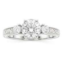 Authentic Anniversary Band Brilliant Diamond 3-Stone Ring 2 ct