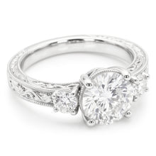 Authentic Anniversary Band Brilliant Diamond 3-Stone Ring 2 ct