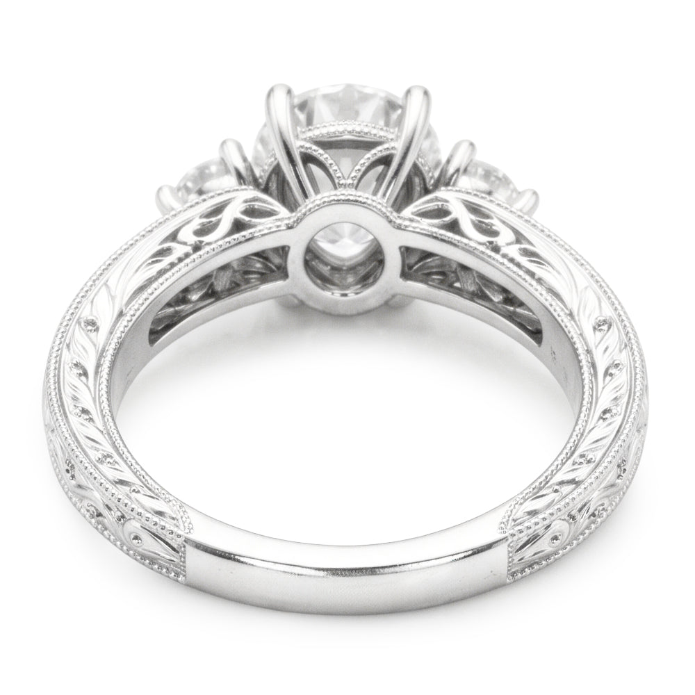 Authentic Anniversary Band Brilliant Diamond 3-Stone Ring 2 ct