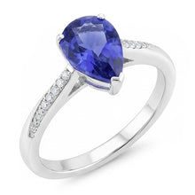 Authentic Royal Blue Sapphire Gemstone Ring 1.50 ct – 14K White