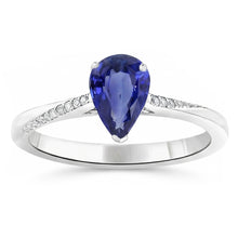 Authentic Royal Blue Sapphire Gemstone Ring 1.50 ct – 14K White