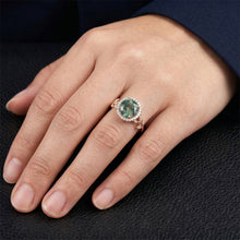 Authentic VVS Moss Agate Colored Stone Ring 2.0 ct