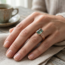 Authentic VVS Moss Agate Gemstone Ring 2 ct