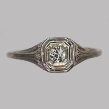 Solitaire Anniversary Ring Round Old Mine Cut Natural Earth Mined Diamond 0.50 Carats