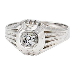 Antique Style Solitaire Engagement Ring Old Cut Round Natural Earth Mined Diamond 1 Carat