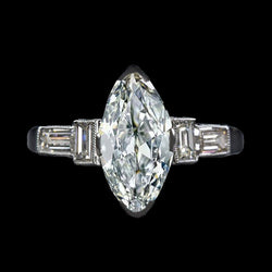 Baguette & Marquise Old Miner Real Natural Earth Mined Diamond Anniversary Ring 5.50 Carats