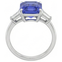 natural emerald sapphire 2.75ct ring side angle