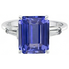 natural emerald sapphire 2.75ct ring profile view