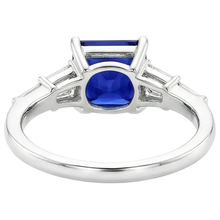 natural princess sapphire 5.50ct ring top view