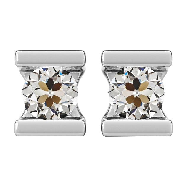 Handmade Diamond Drop Earrings 2 ct – main view