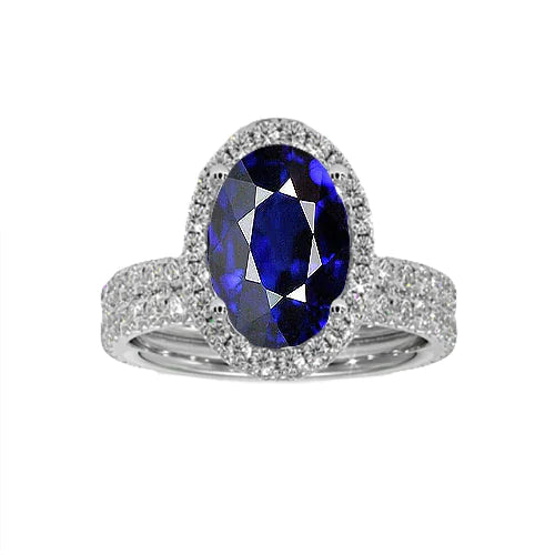 Beautiful 12 Ct Sapphire Diamond Ring