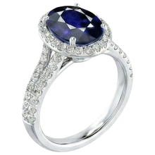 Beautiful 12 Ct Sapphire Natural Earth Mined Diamond Ring