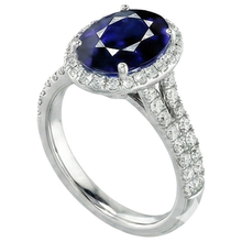 Beautiful 12 Ct Sapphire Natural Earth Mined Diamond Ring