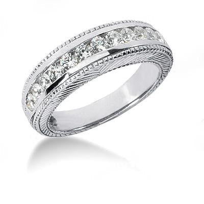 Beautiful 2 Carat Real Diamonds Engagement Ring Set White Gold