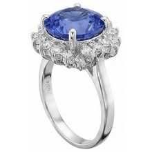 Beautiful 4 Carat Tanzanite Round Natural Earth Mined DIAMOND ( NOT LAB GROWN )s Ring Jewellery