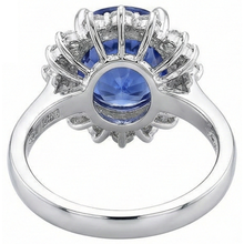 Beautiful 4 Carat Tanzanite Round Natural Earth Mined DIAMOND ( NOT LAB GROWN )s Ring Jewellery