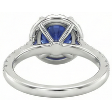 Beautiful Blue Tanzanite With Natural Earth Mined Diamond Ring 2.25 Carats White Gold 14K