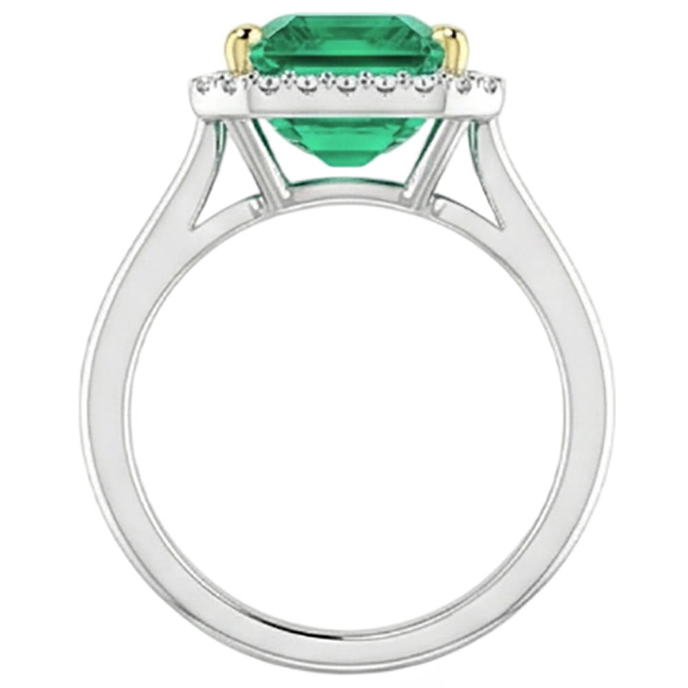 Handmade Precious Stone Ring 4 ct – top view