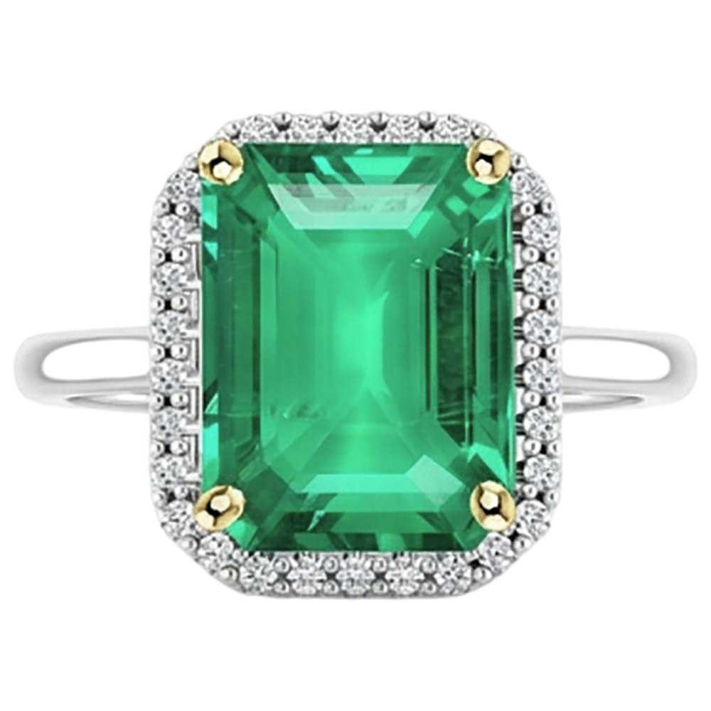 Handmade Precious Stone Ring 4 ct – front view