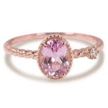 Beautiful Oval Pink Kunzite & Natural Earth Mined Diamond Wedding Ring 13.15 Ct Rose Gold