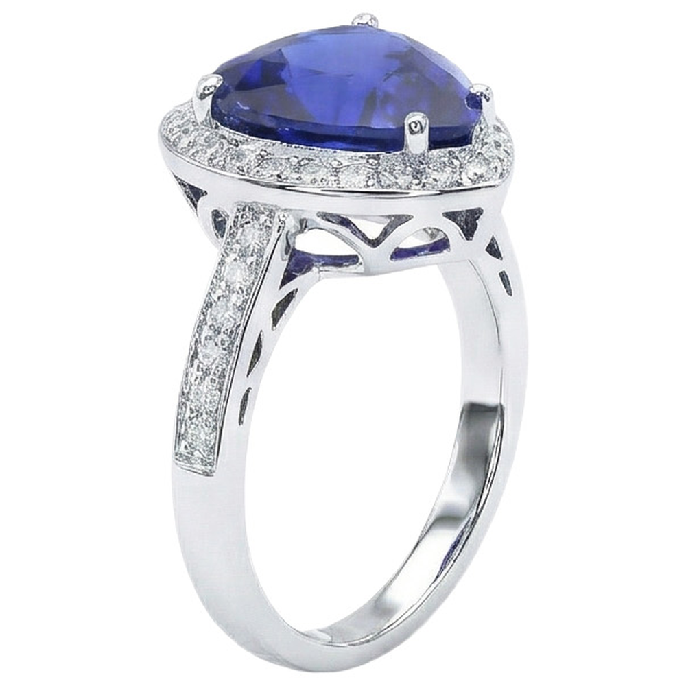 Beautiful Sapphire Natural Earth Mined DIAMOND ( NOT LAB GROWN ) Ring Gold Wedding Jewellery 2.50 Carats