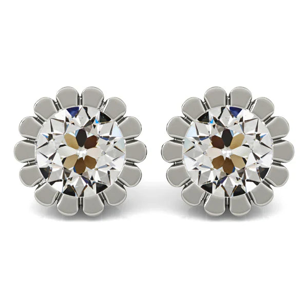 Stud Earrings 14K White Gold with Brilliant Diamond – main view