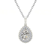 Handcrafted Fine Diamond Drop Pendant 1 ct – main view